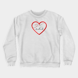 AADHVIK Name in Heart Crewneck Sweatshirt